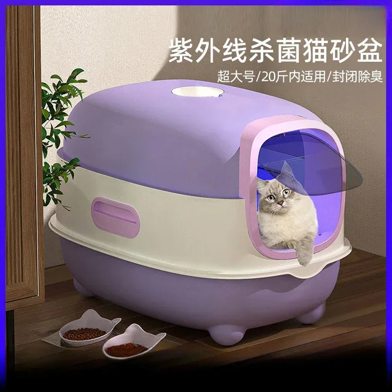 Oversized Cat Litter Box Fully Enclosed