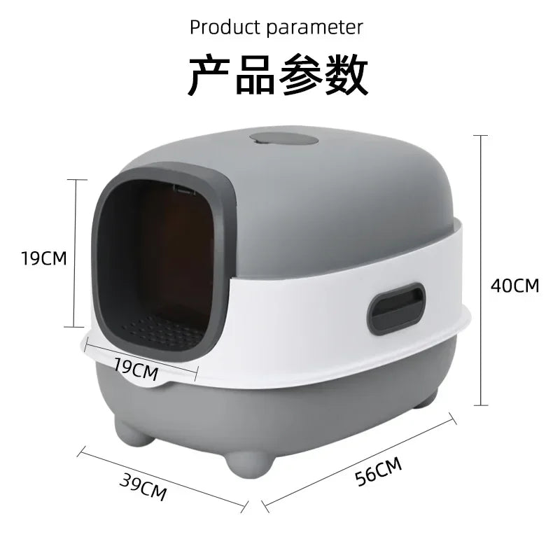 Oversized Cat Litter Box Fully Enclosed