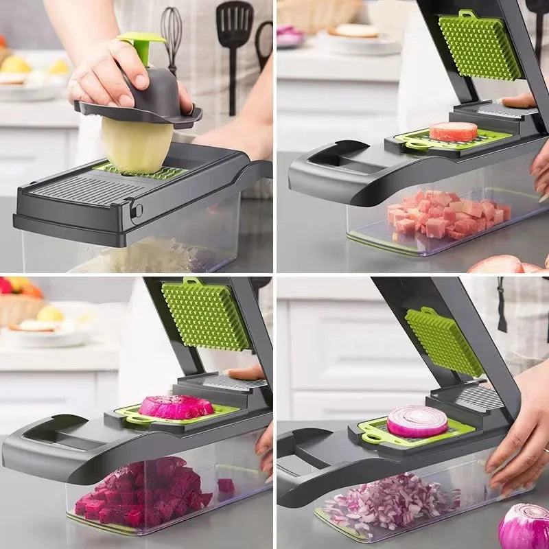 16pcs Multifunctional Vegetable Chopper